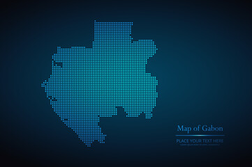 Fototapeta na wymiar Dotted map of Gabon. Vector EPS10
