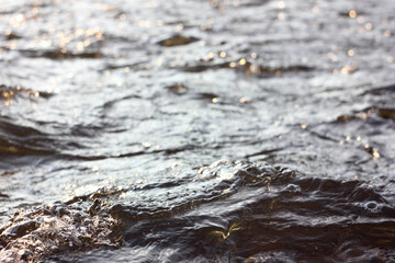 very clear and beautiful water. River flow