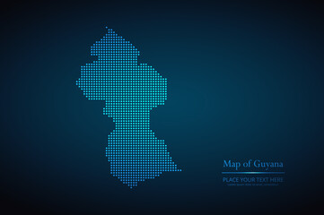 Dotted map of Guyana. Vector EPS10