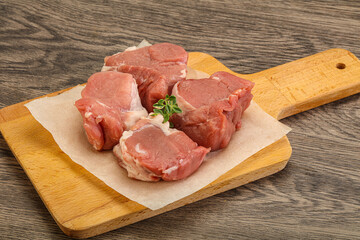 Raw pork tenderloin for cooking
