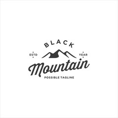 Mountain Peak Hills Logo Design Vector Image