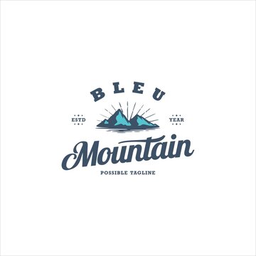 Mountain Peak Hills Logo Design Vector Image