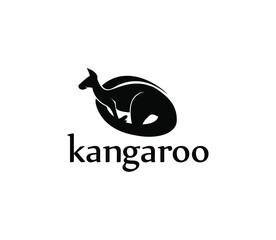kangaroo logo simple design icon