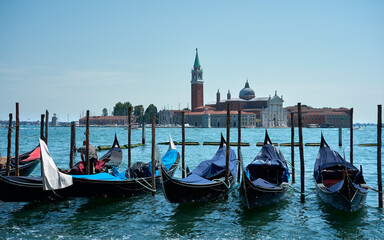 Obraz na płótnie Canvas Venezia - Gondole e Isola di San Giorgio Maggiore