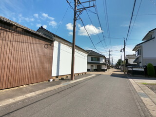 Fototapeta na wymiar 木綿街道の街並み、島根