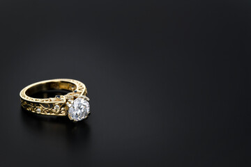 Luxury ring with diamonds