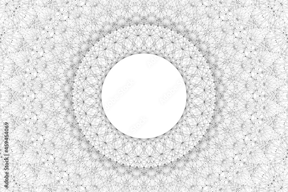 Fototapete Quantum innovation digital concept. Technology abstract flowing wave lines. Modern design element for technology, science. Artificial intelligence. Big Data. Deep learning.