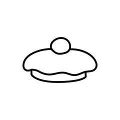 Hat icon vector. head wear illustration sign. reject symbol.