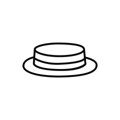 Hat icon vector. head wear illustration sign. reject symbol.