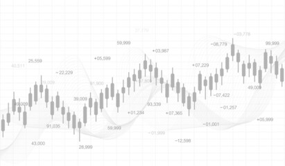 Stock market or forex trading graph in futuristic concept for financial investment or economic trends business idea. Financial trade concept. Stock market and exchange Candle stick graph chart vector.