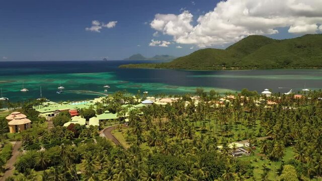 Le club m&eacute;diterran&eacute;e Les Boucaniers, en Martinique, survol&eacute;e en drone, pendant le confinement.	