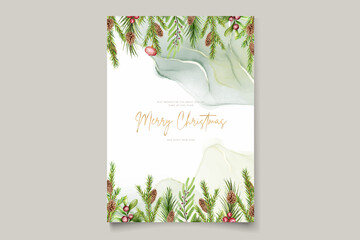 elegant hand drawn christmas background card