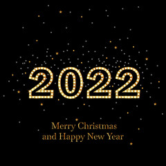 New Year 2022. Merry Christmas. Year of the tiger.