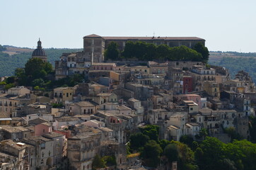 Obraz premium Some photos from the beautiful city of Ragusa Ibla, pearl of the Val di Noto, in the south east of Sicily, taken during a trip in the summer of 2021.