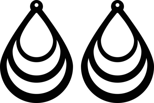 teardrop earrings jewelry template svg vector cutfile for cricut and silhouette 