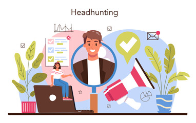 Headhunting concept. Idea of business recruitment and human