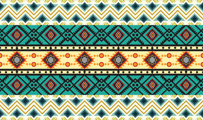Geometric ethnic oriental ikat pattern traditional Design for background,fabric,wrapping,clothing,wallpaper,Batik,carpet,embroidery style.