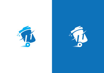 Abstract Letter Z And Garbage, Junk Removal Service Company Icon And Logo In vector