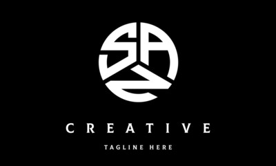 SAN creative circle three letter logo vector