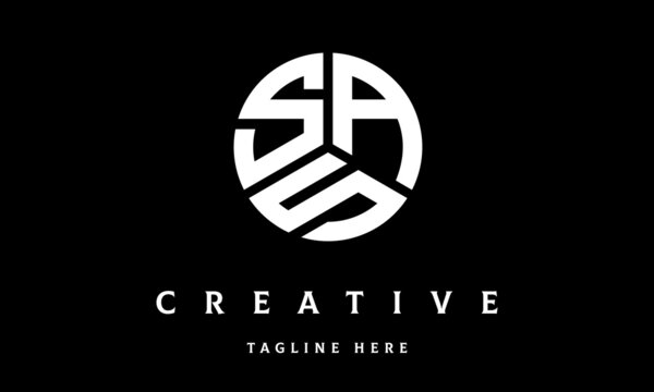 SAS creative circle three letter logo vector