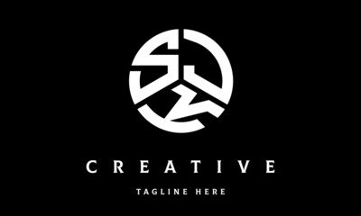 SJK creative circle three letter logo vector