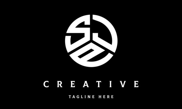 SJP creative circle three letter logo vector