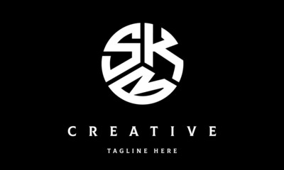 SKB creative circle three letter logo vector
