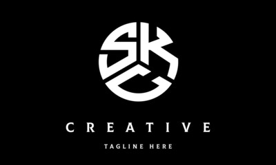 SKC creative circle three letter logo vector