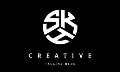 SKH creative circle three letter logo vector