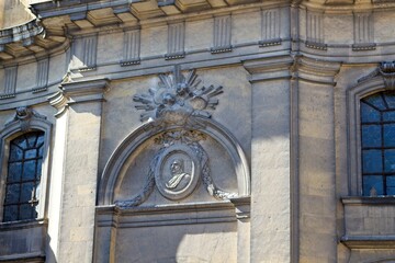 the facade of the cathedral