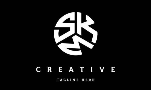 SKM creative circle three letter logo vector