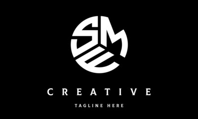 SMF creative circle three letter logo vector