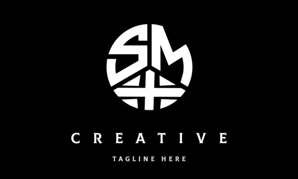 SMX creative circle three letter logo vector