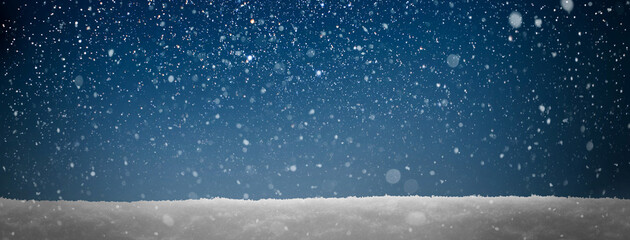 a winter Christmas background with snow on the wood