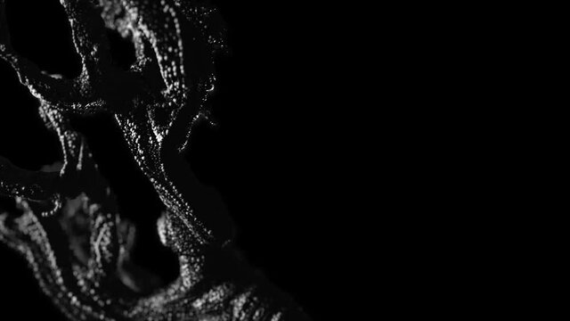 plastic thar splash on black background 4k footage