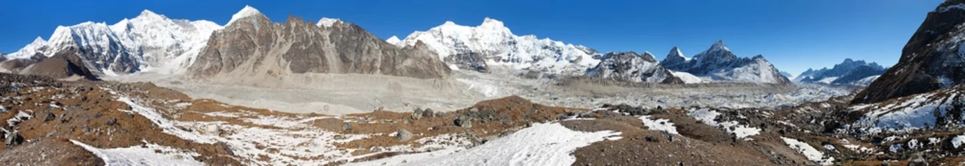 Foto auf Acrylglas Cho Oyu Mounts Cho Oyu und Gyachung Kang Himalaya-Berg