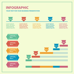 Infographics vector template for business presentation. Process diagram.