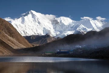 Photo sur Plexiglas Cho Oyu mont Cho Oyu Gokyo lake village montagnes de l& 39 Himalaya