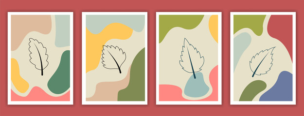 Collection of abstract background designs, minimalist poster, social media promotional content. Vector illustration. modern abstrak pastel color.