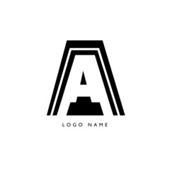 Letter A logo icon design template elements