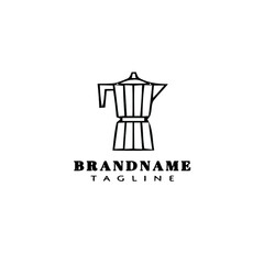 cute coffee element logo icon simple vector vector illustration