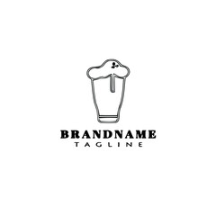 drinks logo cartoon icon design template black vector