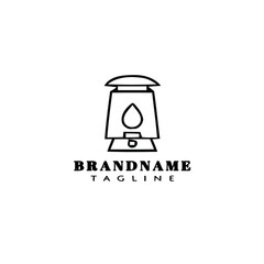 old lighting gas lamp logo icon design template vector illustration