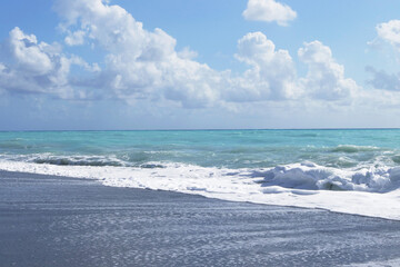 sea and sky, turquoise sea in Italy in summer in the south