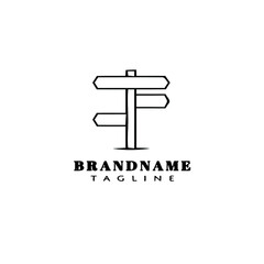 road sign logo icon design template vector illustration