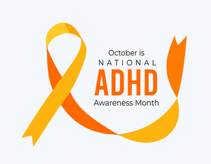 October is ADHD Awareness Month. Vector illustration