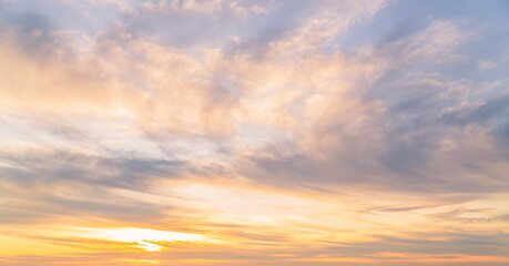 sunset sky with clouds