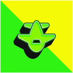 Airliner Green and yellow modern 3d vector icon logo
