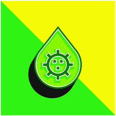 Blood Green and yellow modern 3d vector icon logo