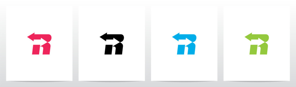 Exchange Arrows On Letter Logo Design R